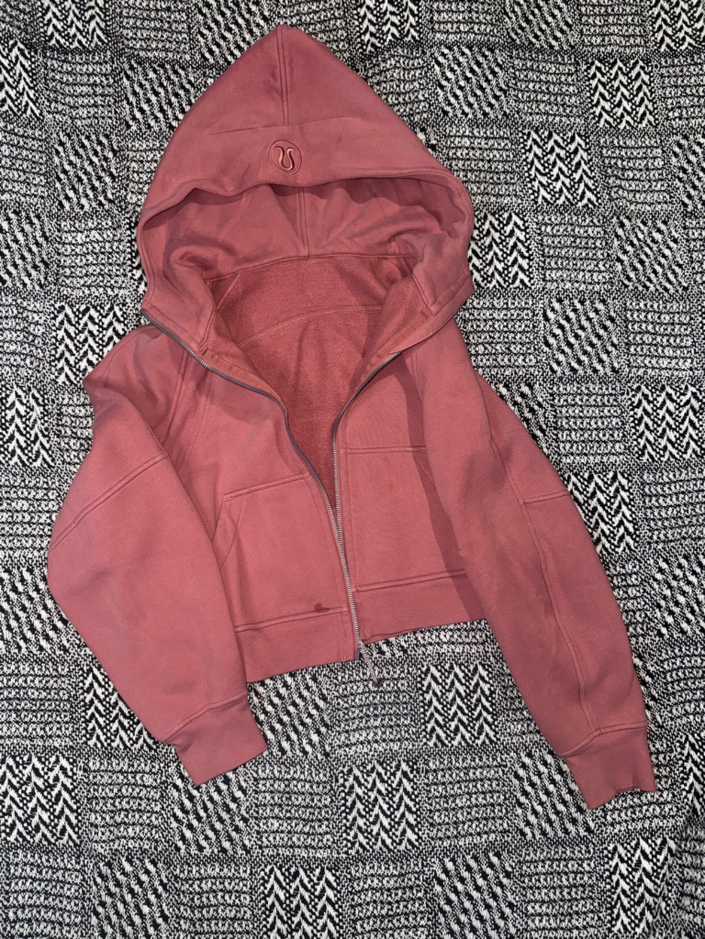 lululemon athletica Dusty Rose Cropped Zip Hoodie